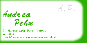 andrea pehm business card